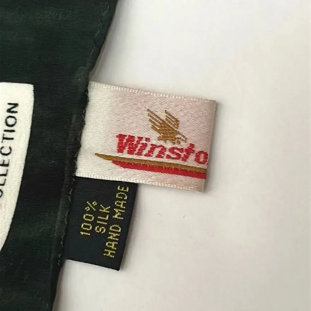 Vintage Silk Scarf Richard Wallich NASCAR Winston Cup Green Multicolor